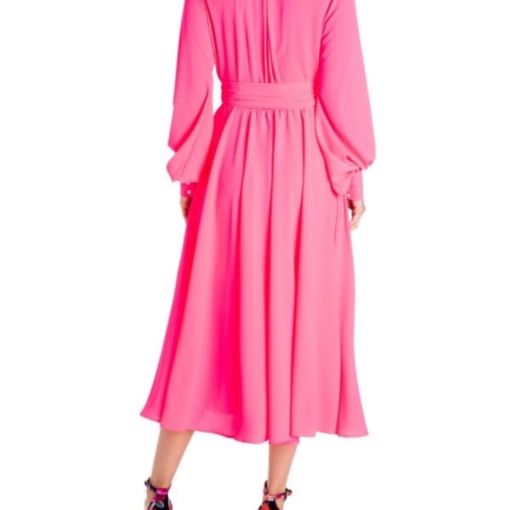 Meghan LA - Lilypad Midi Dress - Neon Pink - NWT - Size S - Picture 2 of 11